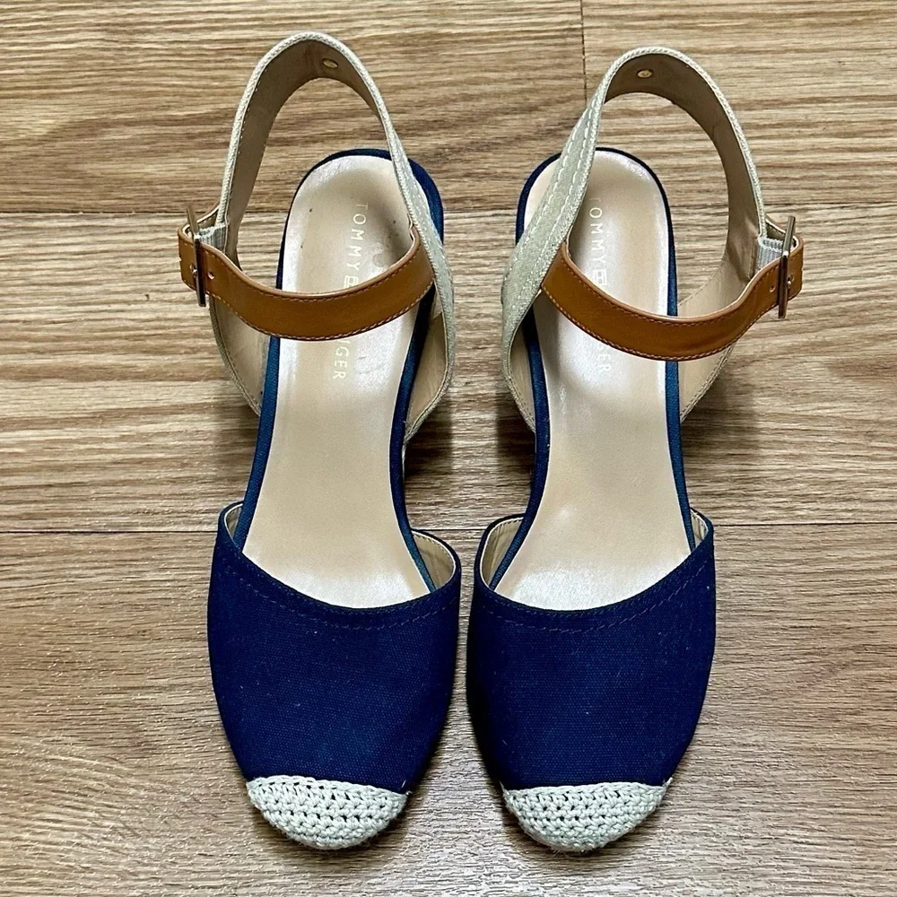 TOMMY HILFIGER wedge platform espadrilles